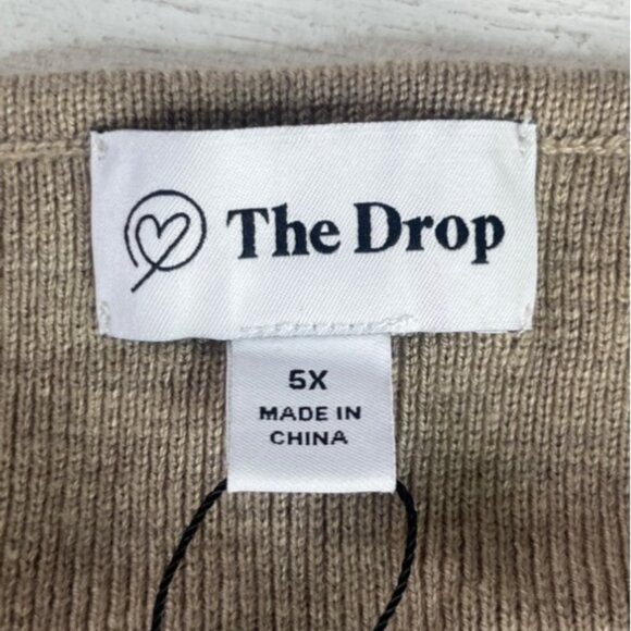 The Drop Catalina Bralette Knit Crop Top Womens 5x Heather Sand New - Picture 5 of 9